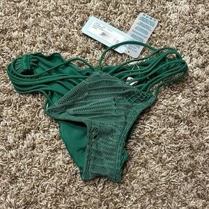 NET Luli Fama El Carnaval strappy Brazilian ruched bikini bottom sz large